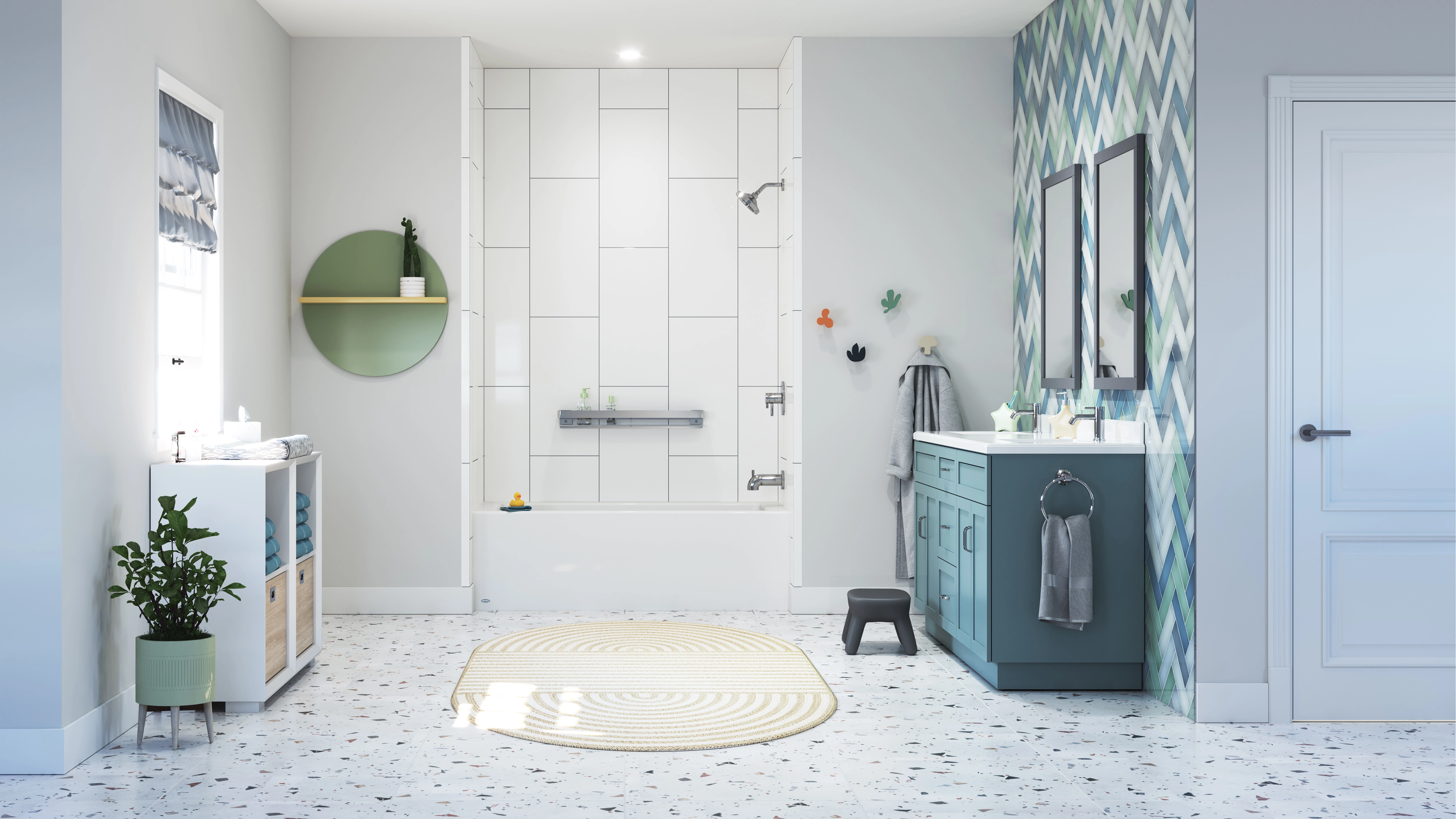 Modern walk-in shower remodel with frameless glass doors – Jacuzzi Bath Remodel Toronto